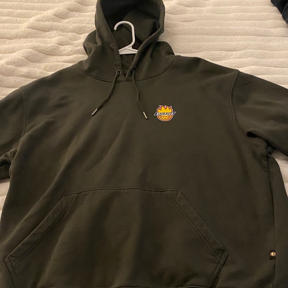 Dickies Olive Hoodie with Logo Patch